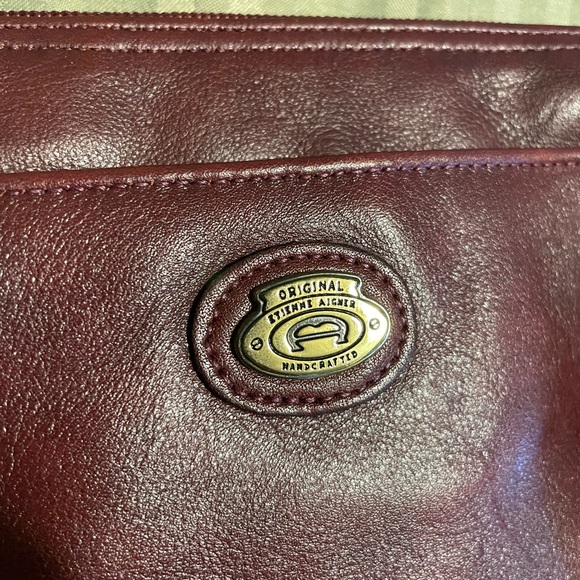 Etienne Aigner Deep Burgundy Leather Shoulder Bag - Picture 10 of 11